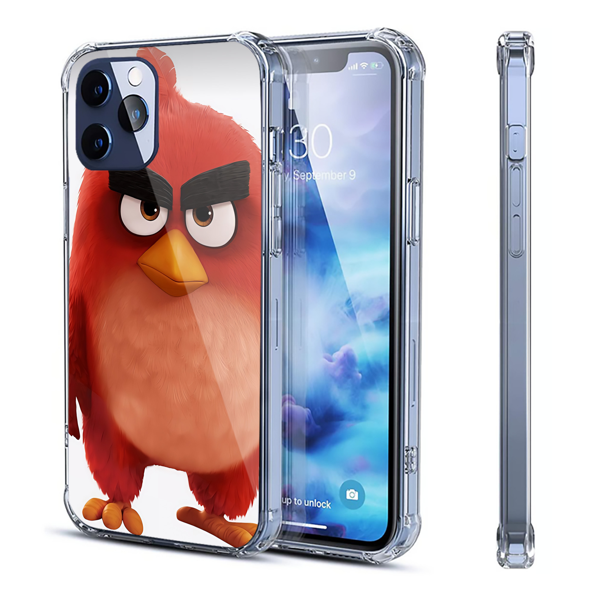 （画像用） Angry Birds アングリーバード 【iPhone 12シリーズ対応】透明スマホケース（クリアソフトケース）